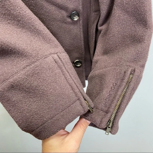 Woolrich Womens Double Breasted Wool Jacket Sz S